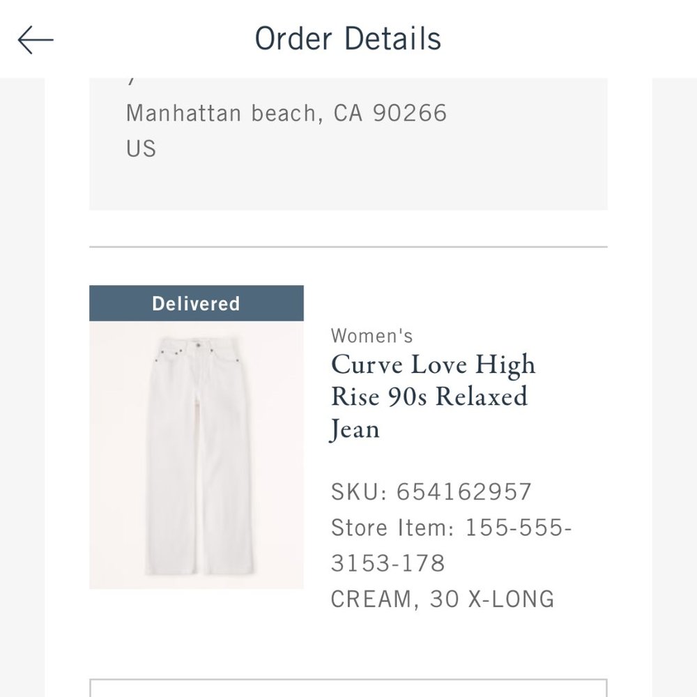Curve Love High Rise 90s Relaxed Jean - White - Size 30 Long